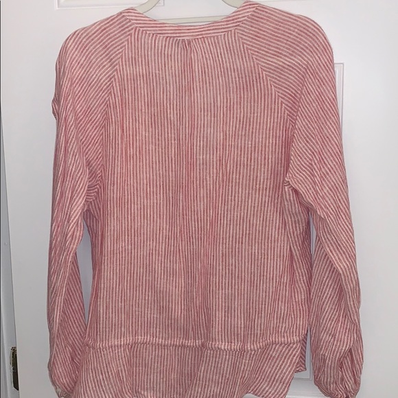 Rails red and white striped tie and button top - Picture 5 of 5